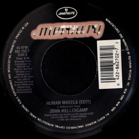 John Mellencamp - Human Wheels / Human Wheels (Edit) side B
