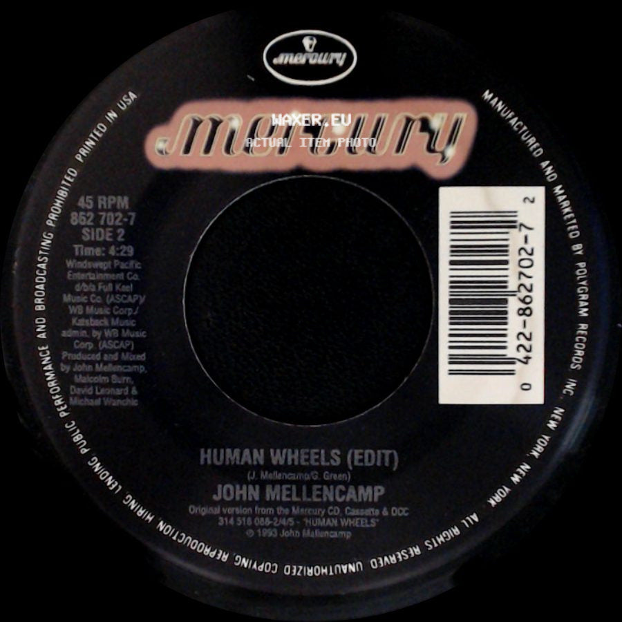 John Mellencamp - Human Wheels / Human Wheels (Edit) side B
