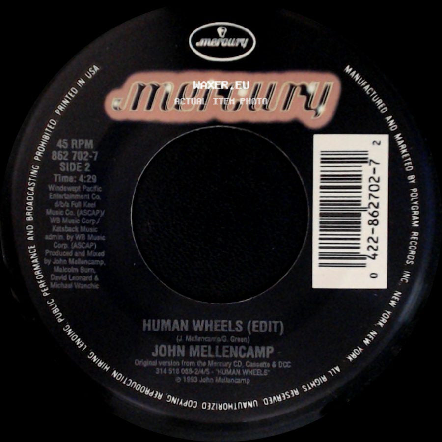 John Mellencamp - Human Wheels / Human Wheels (Edit) side B