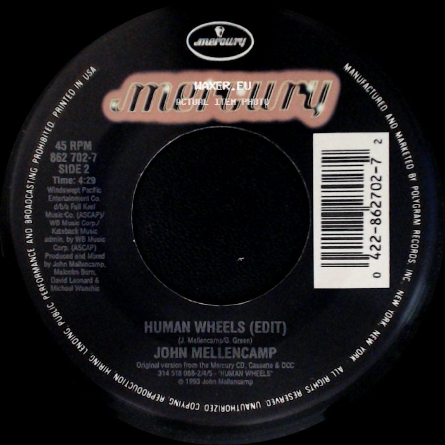John Mellencamp - Human Wheels / Human Wheels (Edit) side B