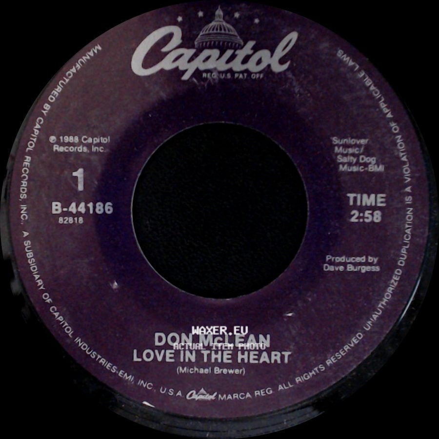 Don Mclean - Love In The Heart / Everyday Is A Miracle side A