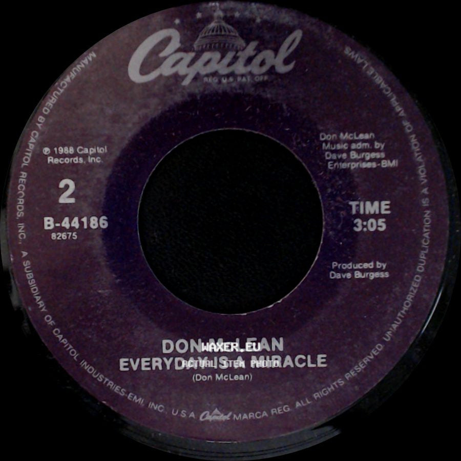 Don Mclean - Love In The Heart / Everyday Is A Miracle side B