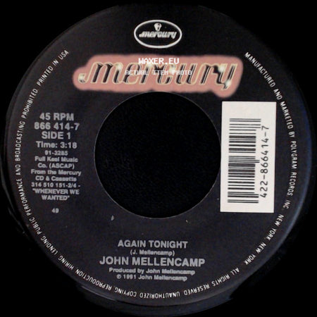 John Mellencamp - Again Tonight / Get A Leg Up (Live) side A
