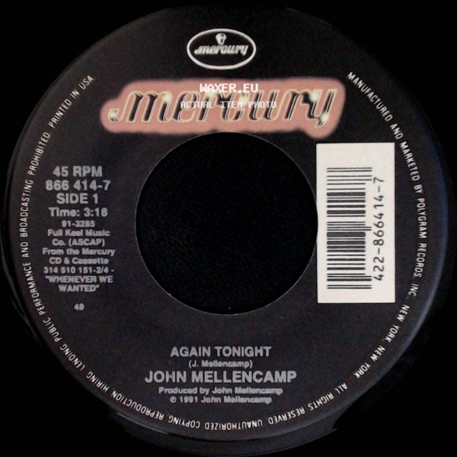 John Mellencamp - Again Tonight / Get A Leg Up (Live) side A