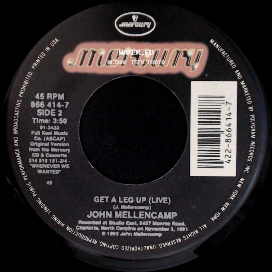 John Mellencamp - Again Tonight / Get A Leg Up (Live) side B