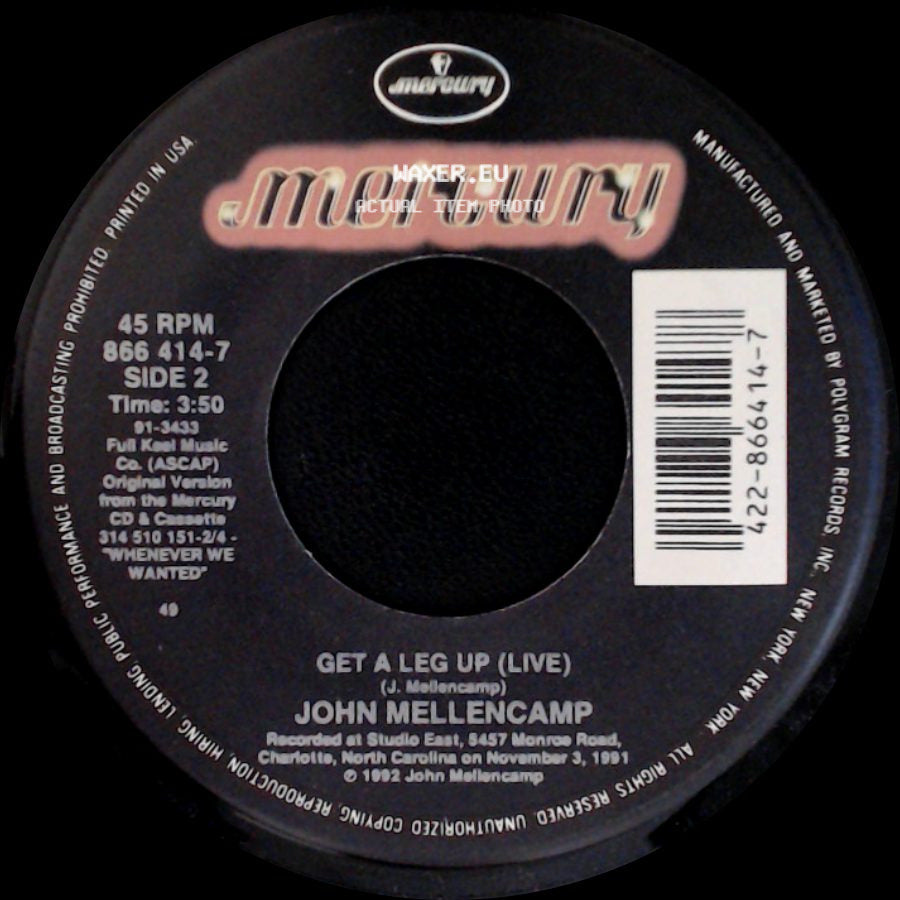 John Mellencamp - Again Tonight / Get A Leg Up (Live) side B