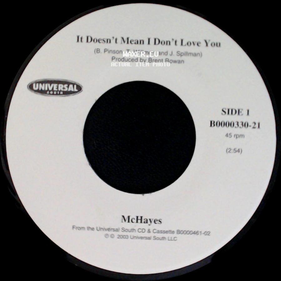 Mchayes - It Doesn't Mean I Don't Love You / Wrong Kind Of Right side A