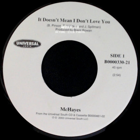 Mchayes - It Doesn't Mean I Don't Love You / Wrong Kind Of Right side A