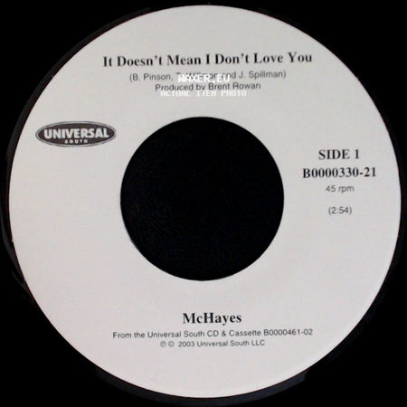 Mchayes - It Doesn't Mean I Don't Love You / Wrong Kind Of Right side A