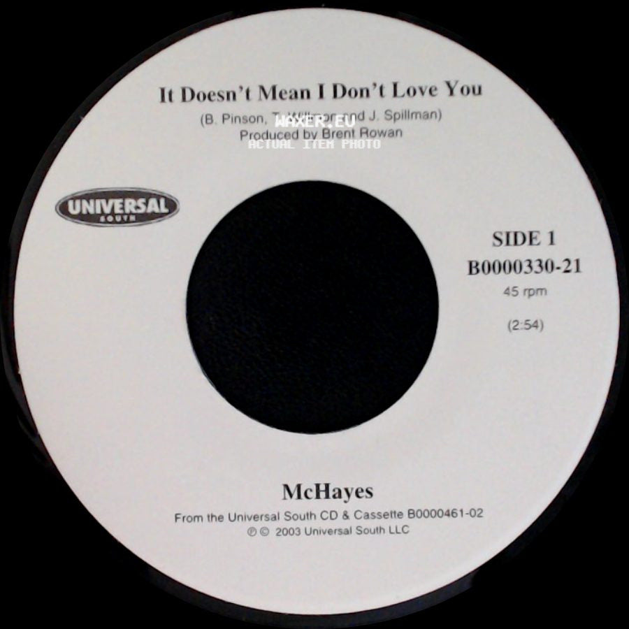 Mchayes - It Doesn't Mean I Don't Love You / Wrong Kind Of Right side A