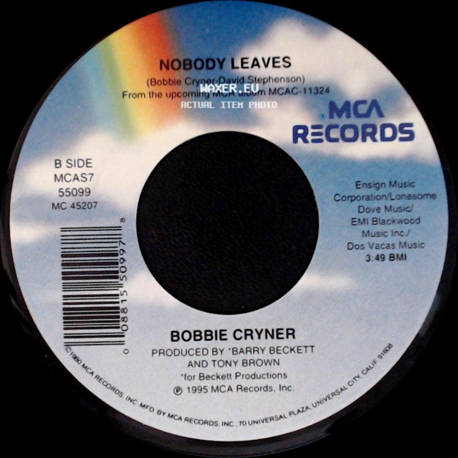 Bobbie Cryner - I Just Can't Stand To Be Unhappy / Nobody Leaves side B