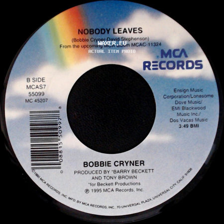 Bobbie Cryner - I Just Can't Stand To Be Unhappy / Nobody Leaves side B