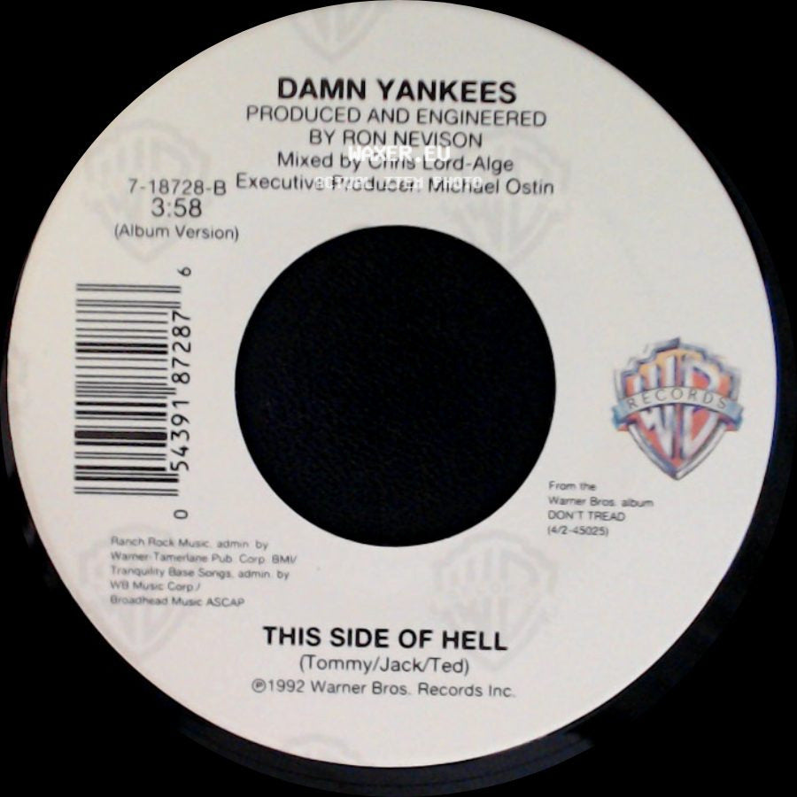 Damn Yankees - Where You Goin' Now / This Side Of Hell side B