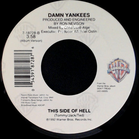Damn Yankees - Where You Goin' Now / This Side Of Hell side B