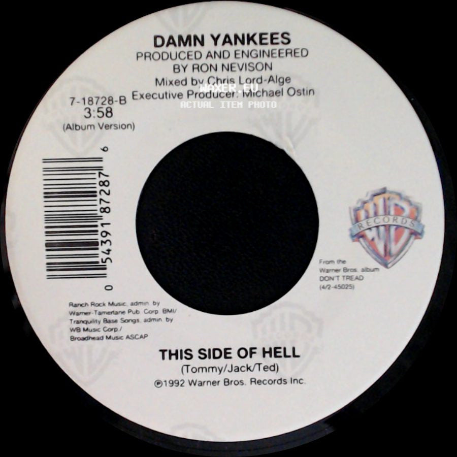 Damn Yankees - Where You Goin' Now / This Side Of Hell side B