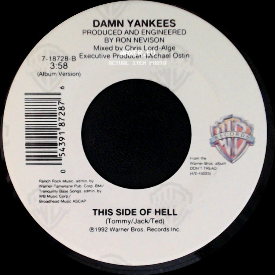 Damn Yankees - Where You Goin' Now / This Side Of Hell side B