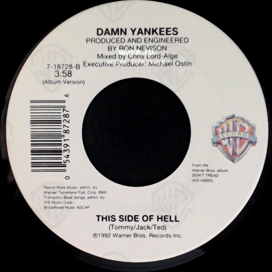 Damn Yankees - Where You Goin' Now / This Side Of Hell side B