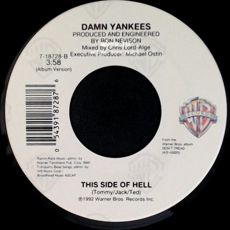 Damn Yankees - Where You Goin' Now / This Side Of Hell side B