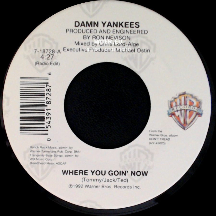 Damn Yankees - Where You Goin' Now / This Side Of Hell side A