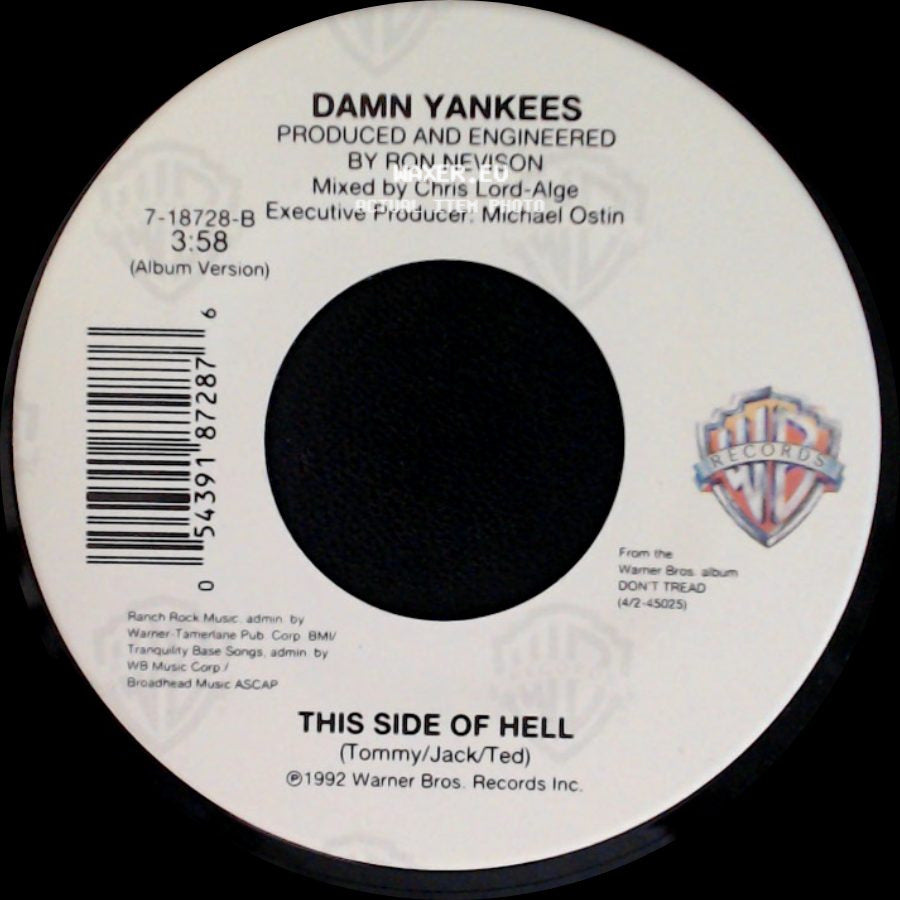 Damn Yankees - Where You Goin' Now / This Side Of Hell side B