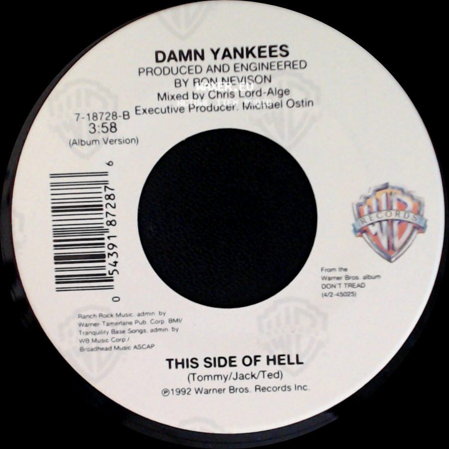 Damn Yankees - Where You Goin' Now / This Side Of Hell side B