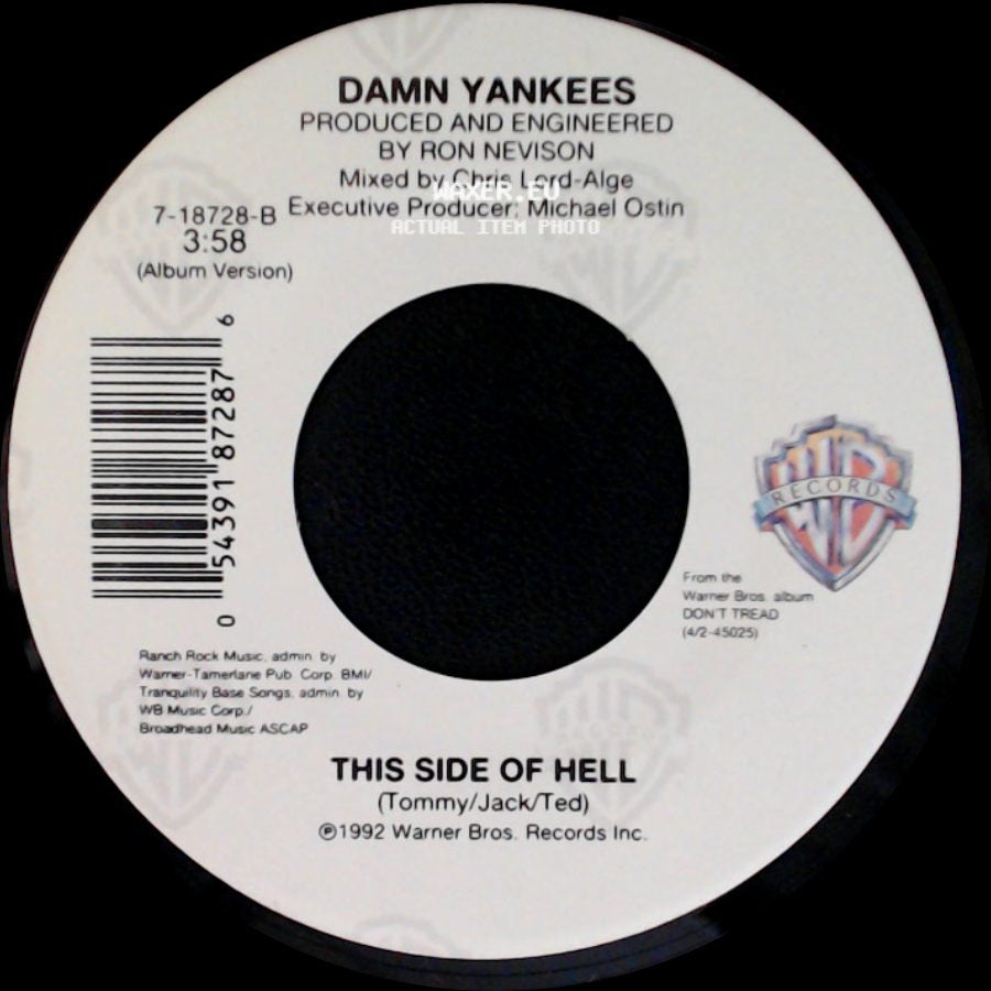 Damn Yankees - Where You Goin' Now / This Side Of Hell side B