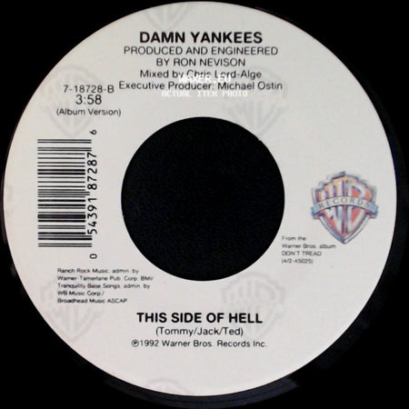 Damn Yankees - Where You Goin' Now / This Side Of Hell side B