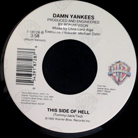 Damn Yankees - This Side Of Hell / Where You Goin' Now side A