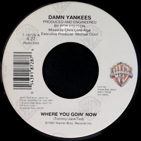 Damn Yankees - This Side Of Hell / Where You Goin' Now side B