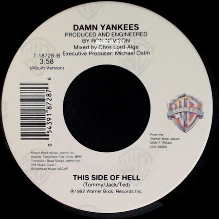 Damn Yankees - This Side Of Hell / Where You Goin' Now side A