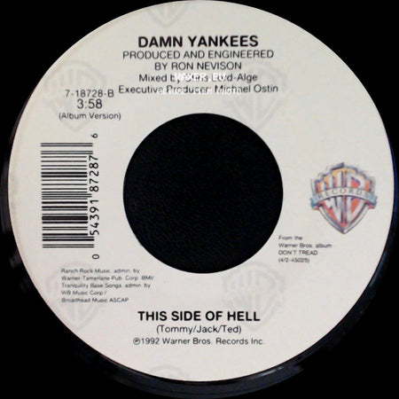 Damn Yankees - This Side Of Hell / Where You Goin' Now side A