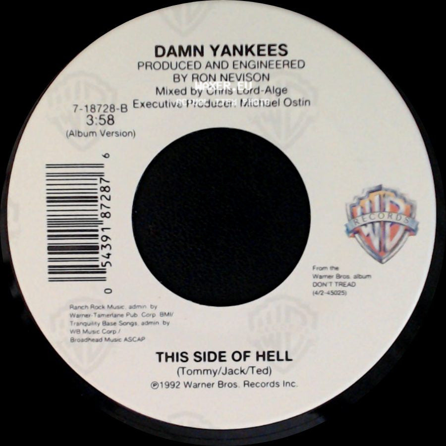 Damn Yankees - This Side Of Hell / Where You Goin' Now side A