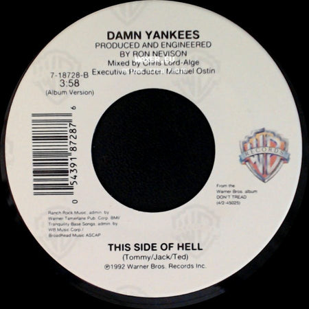 Damn Yankees - This Side Of Hell / Where You Goin' Now side A