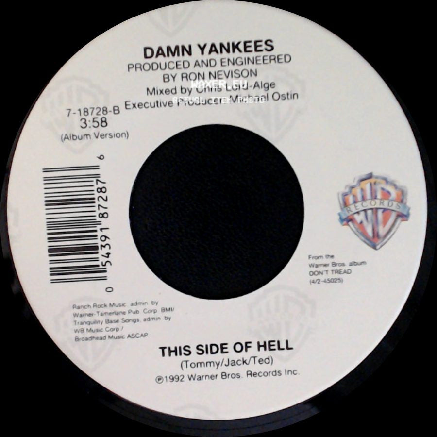 Damn Yankees - Where You Goin' Now / This Side Of Hell side B
