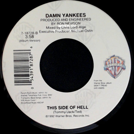 Damn Yankees - This Side Of Hell / Where You Goin' Now side A