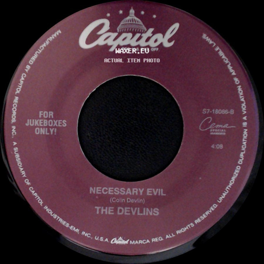 The Devlins - Someone To Talk To / Necessary Evil side B