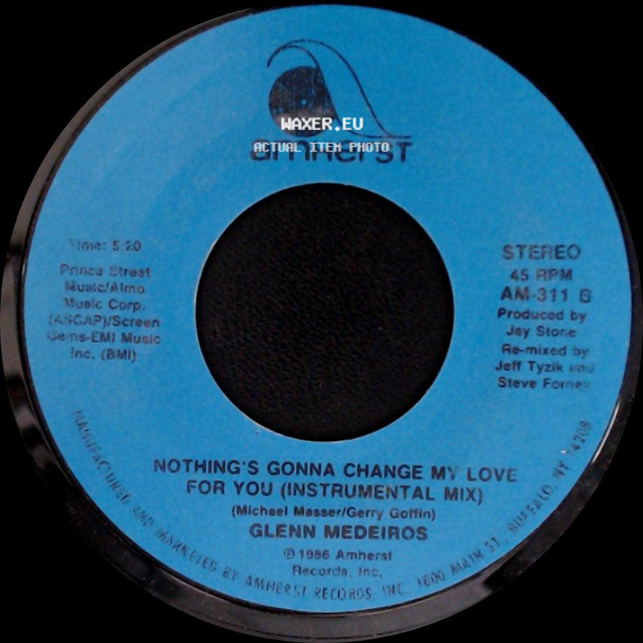 Glenn Medeiros - Nothing's Gonna Change My Love For You / Nothing's Gonna Change My Love For You (Instrumental Mix) side B