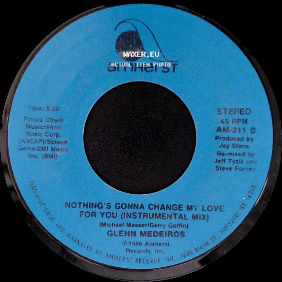 Glenn Medeiros - Nothing's Gonna Change My Love For You / Nothing's Gonna Change My Love For You (Instrumental Mix) side B