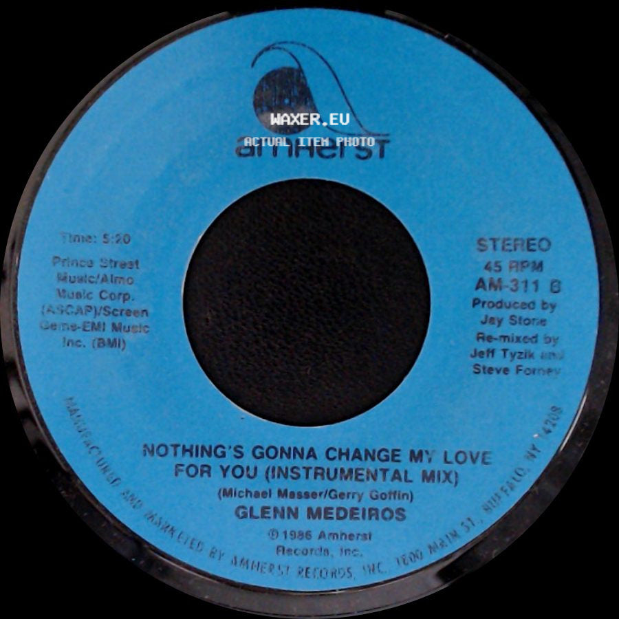 Glenn Medeiros - Nothing's Gonna Change My Love For You (Instrumental Mix) / Nothing's Gonna Change My Love For You side A