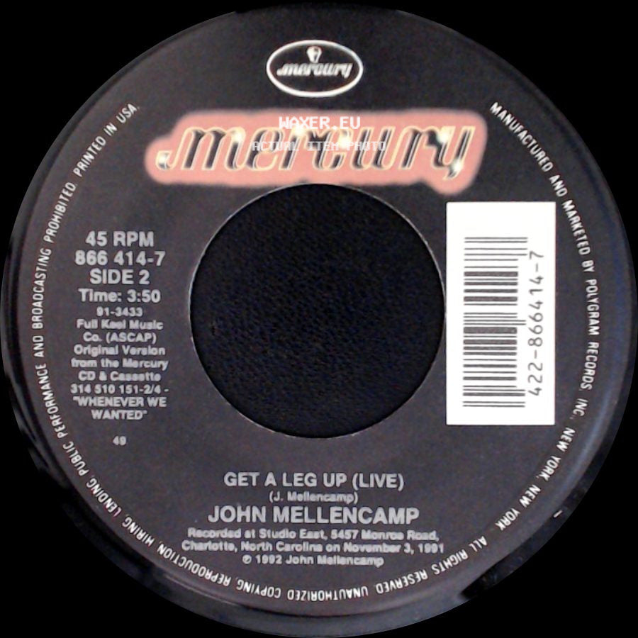 John Mellencamp - Again Tonight / Get A Leg Up (Live) side B