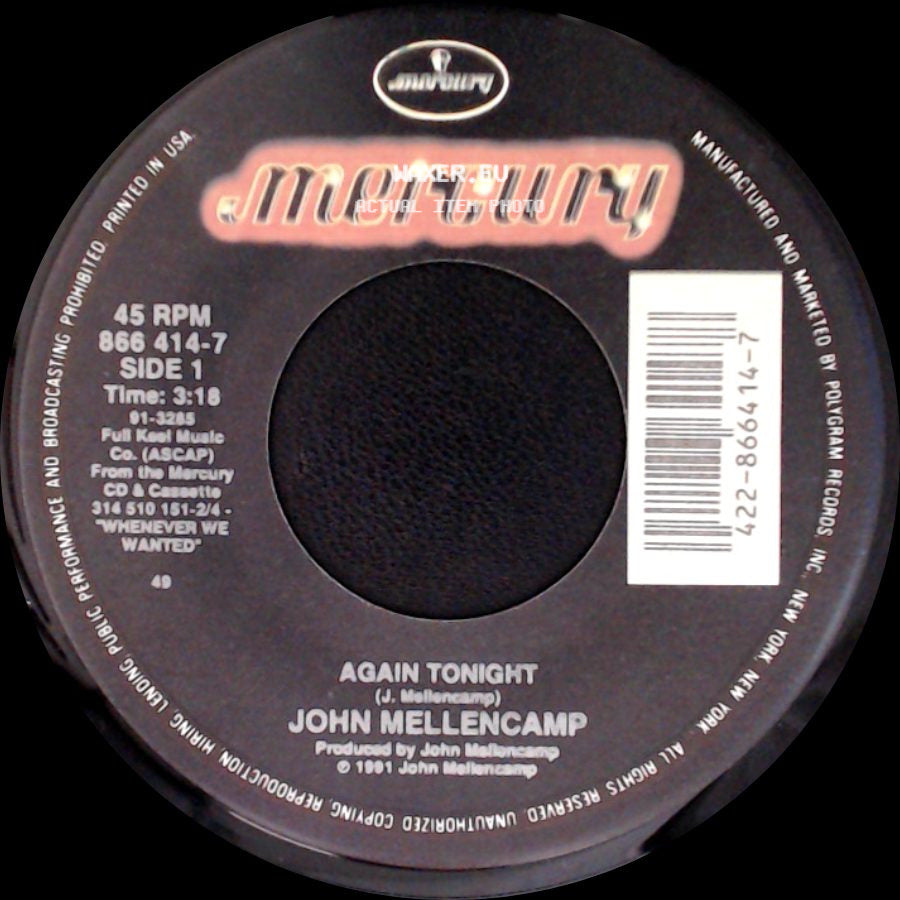 John Mellencamp - Again Tonight / Get A Leg Up (Live) side A