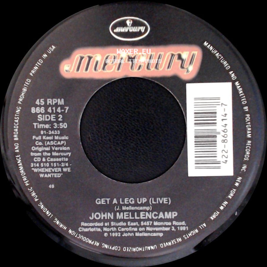 John Mellencamp - Again Tonight / Get A Leg Up (Live) side B
