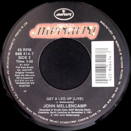 John Mellencamp - Again Tonight / Get A Leg Up (Live) side B