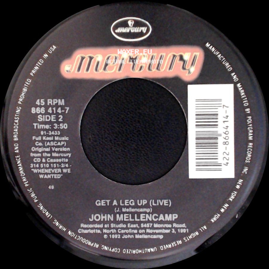 John Mellencamp - Again Tonight / Get A Leg Up (Live) side B