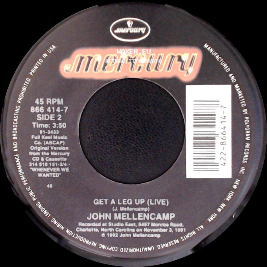 John Mellencamp - Again Tonight / Get A Leg Up (Live) side B