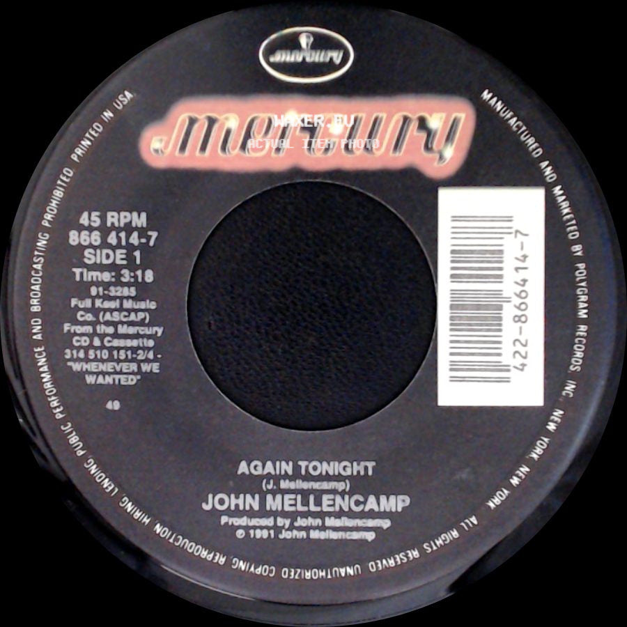 John Mellencamp - Again Tonight / Get A Leg Up (Live) side A