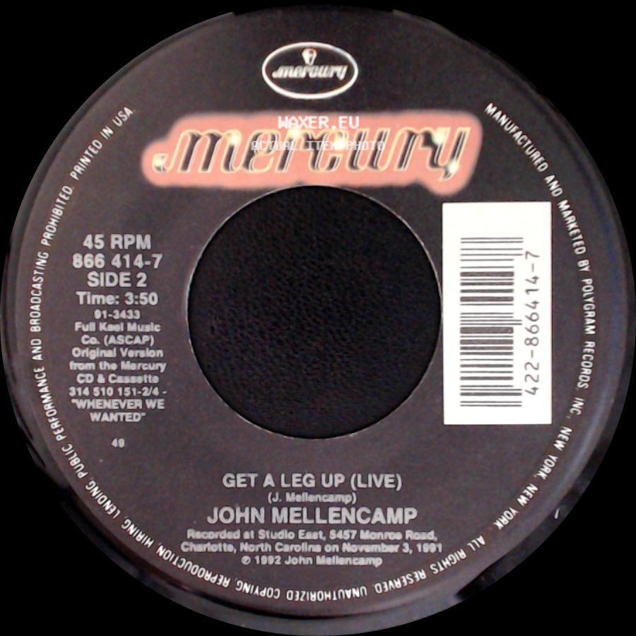 John Mellencamp - Again Tonight / Get A Leg Up (Live) side B