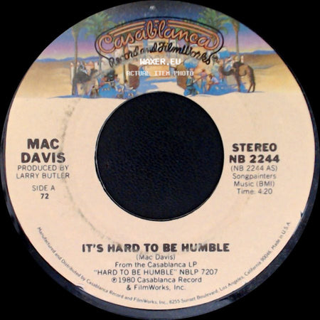 Mac Davis - It's Hard To Be Humble / The Greatest Gift Of All side A