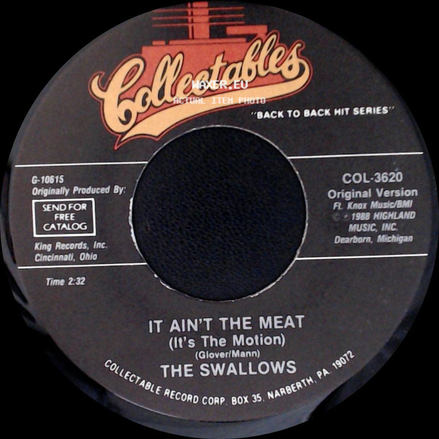 The Swallows - It Ain't The Meat (It's The Motion) / Eternally side A