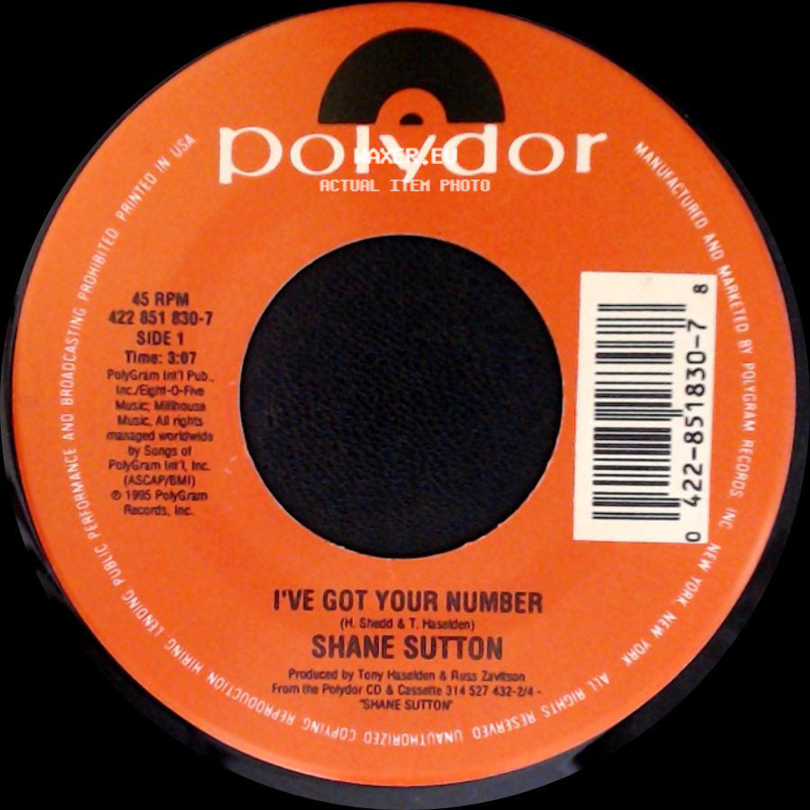 Shane Sutton - I've Got Your Number / I Think That's Why I Love Her side A